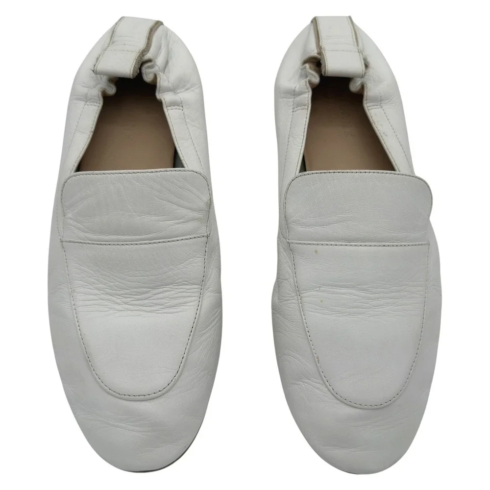 Everlane Day Glove Leather Ballet Flats Ivory Cream‎ Slip On Loafers Women's 7